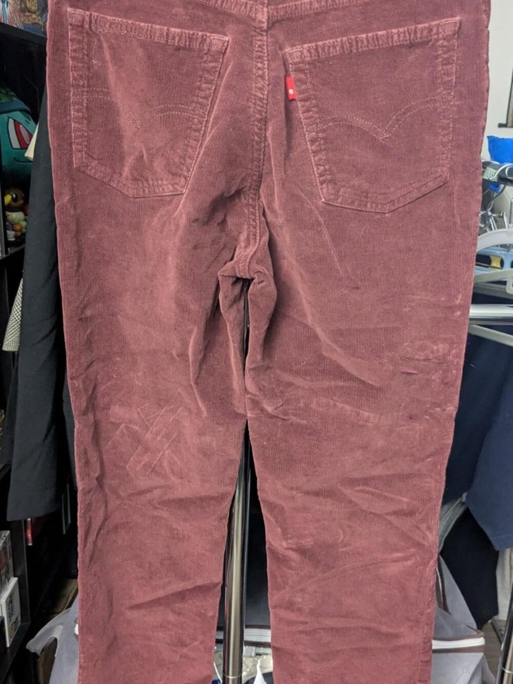 Levi's 724 Maroon High Rise Straight Leg Corduroy Pants Size W 29 x L 32 - Picture 5 of 7
